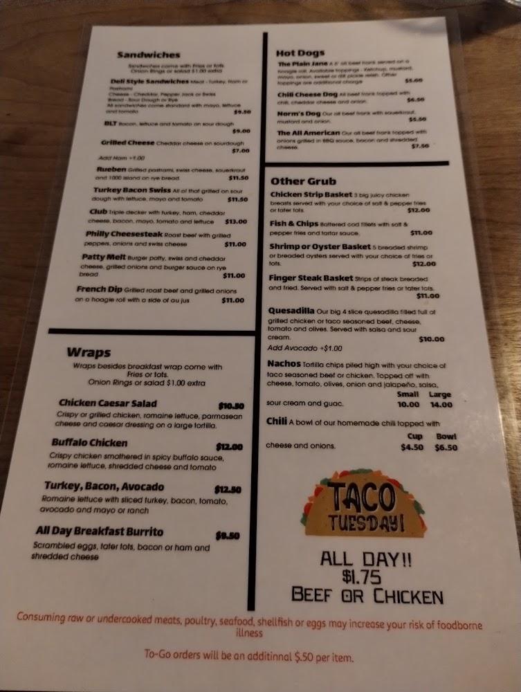 The Brownsville Saloon Menu image 3